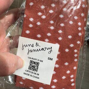 June & January Rust Dot Tights